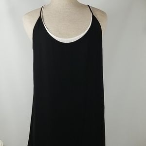 BCBG Maxazria Dress Large Black White Sleeveless